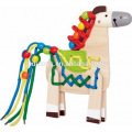 New Design Educational Game Wooden Horse Kids Lacing Toys